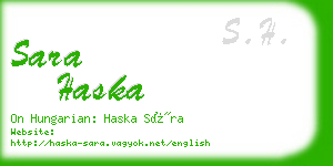 sara haska business card